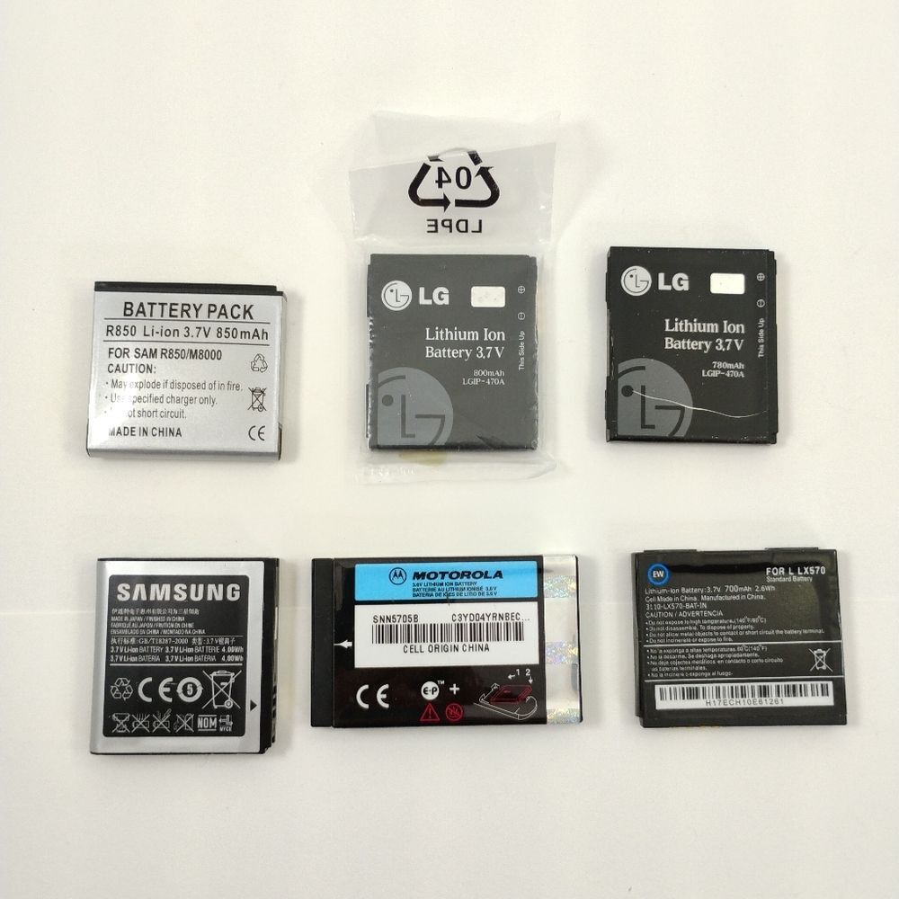 Phone batteries LG and Samsung lot of 6 Untested